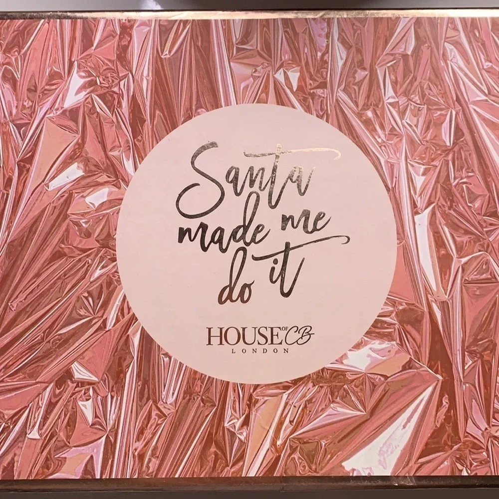 House of CB London Santa Made me do it pink holiday gift box